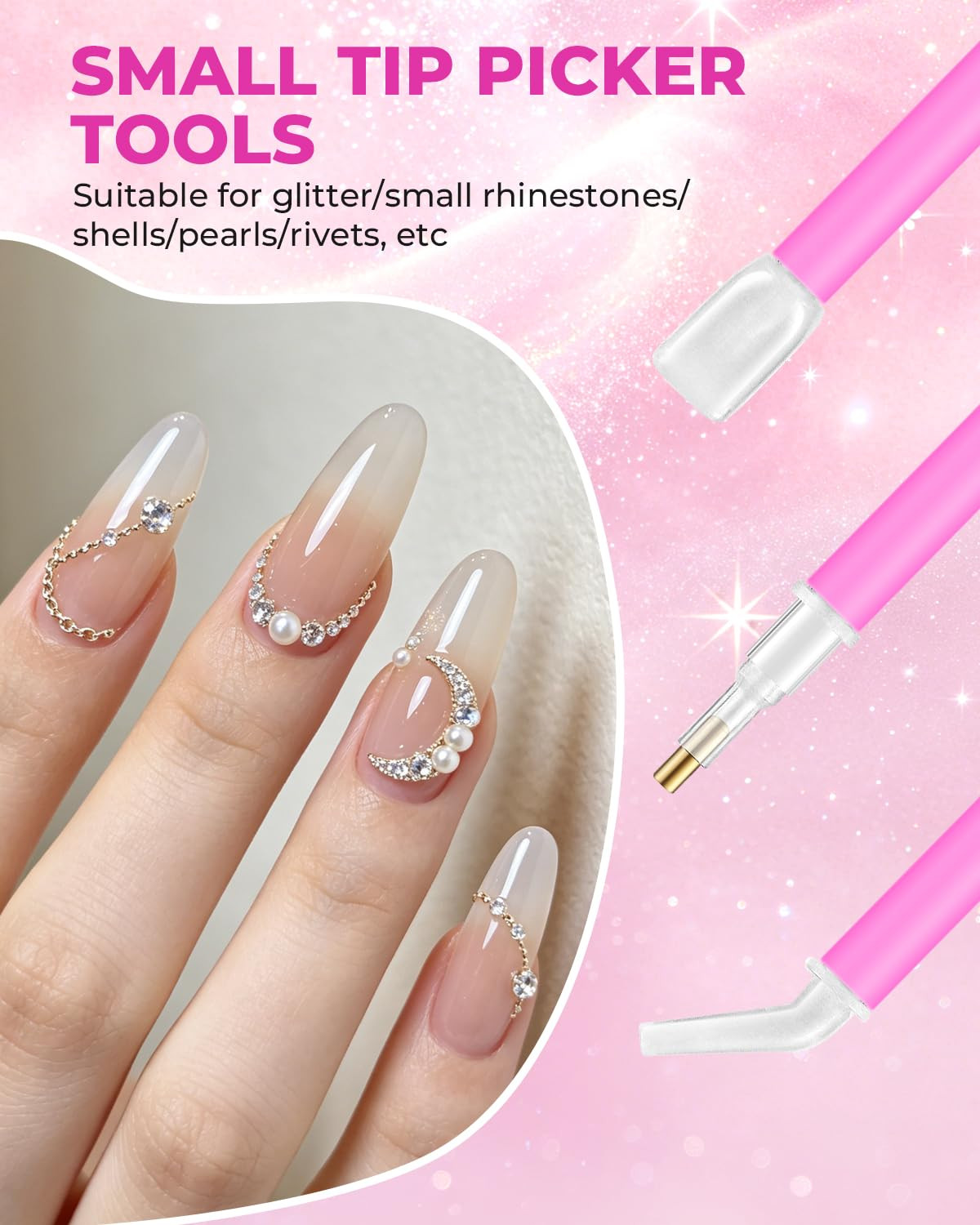 108Pcs Rhinestone Picker Tool Kit: 40Pcs Dual-Ended Handle, Bedazzling Tools Pen