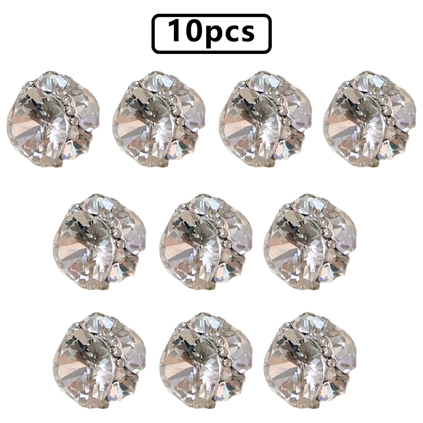 10Pcs Nail Art Rhinestones Manicure Nail Decorations Dazzling Rhinestones