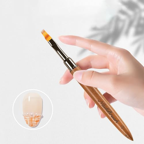 1pc Ombre Nail Brush Sandalwood Acrylic Nail Art Brushes Nail Painting Brush