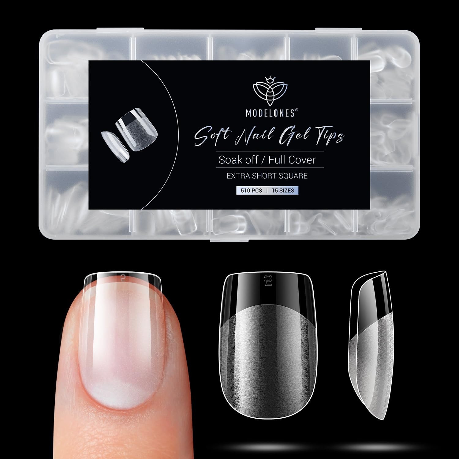 510Pcs Extra Short Square Fake Nail Tips – Half Matte, Toxin-Free & Easy to Use