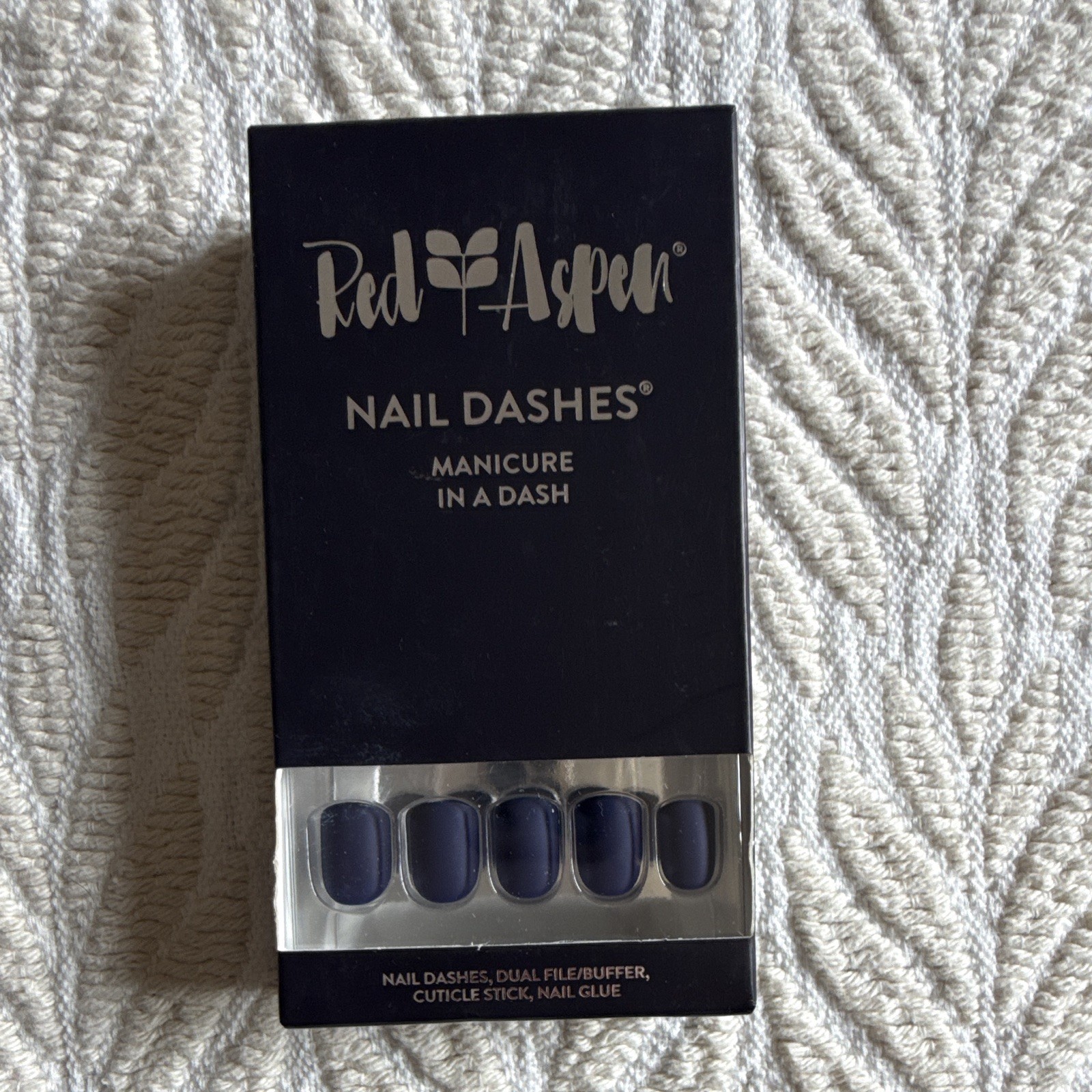 Red Aspen Nail Dashes Press-On Nails Lot 3 Pearl Nude White Blue Polka Dot