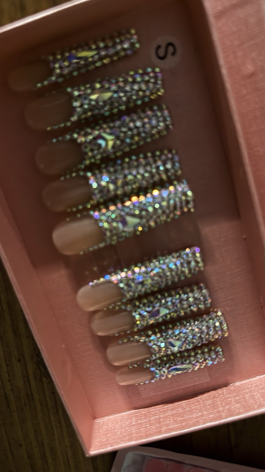 Lovful H27 Long Square Acrylic Press On Nails Size Med