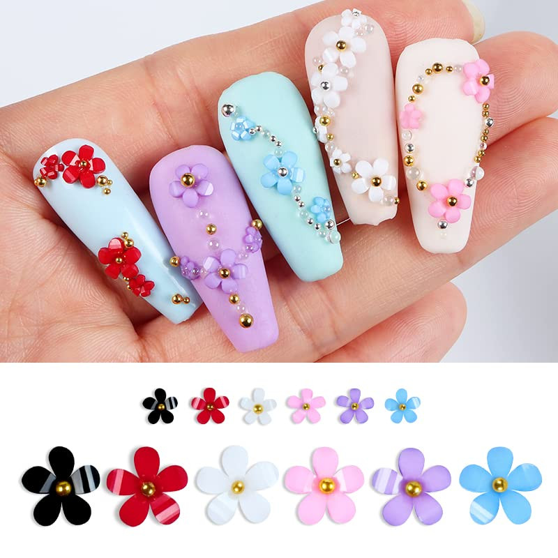 Nail Art 3D Acrylic Flowers Nail Charms Nail Design Supplies Decoration Accessor