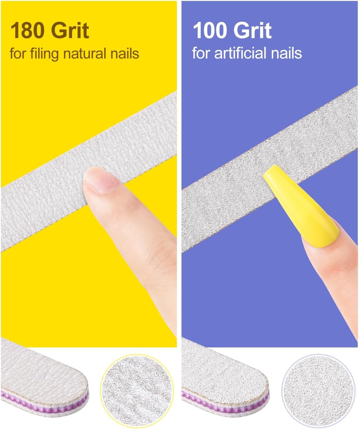 Cuticle Remover Kit, 100/180 Nail File and Nail Buffer Blos,