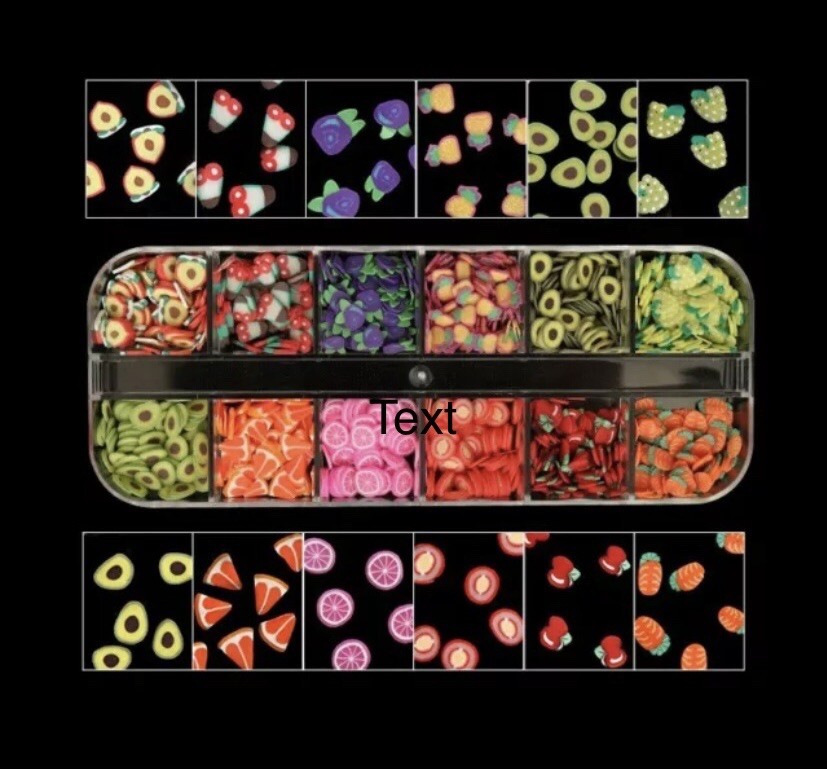 nail art decoration fruits And Flowers