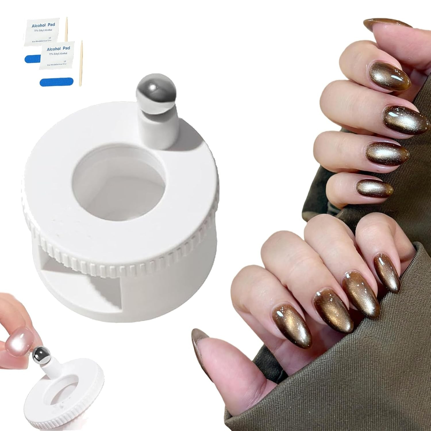 NEW Rotating Automatic Glass Bead Super Strong Cat Eye Magnet Beginner-Friendly