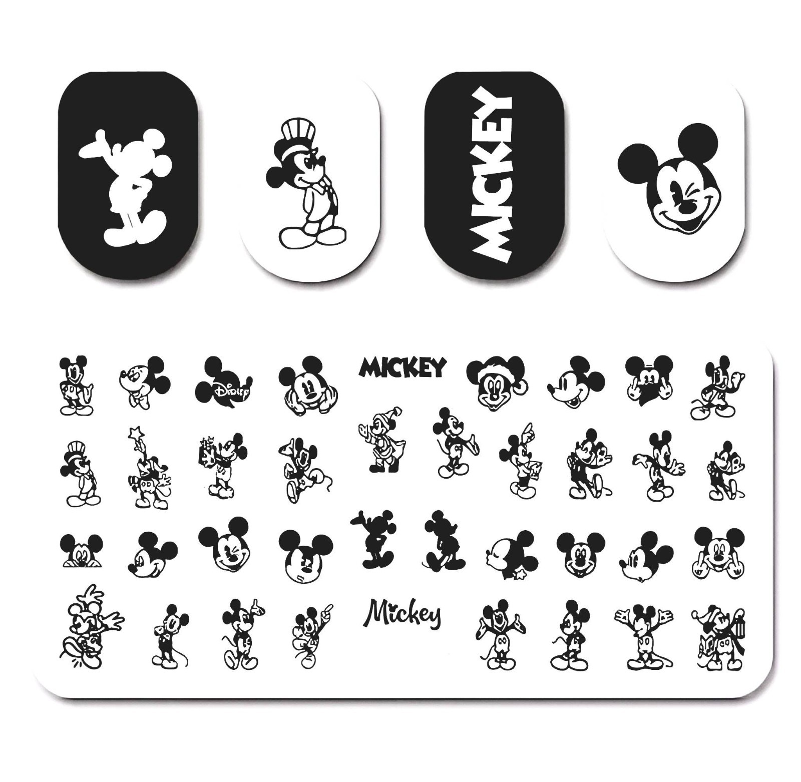 High- Quality Stainless Steel Disney’s Mickey Mouse Name Nail Stamping Plate