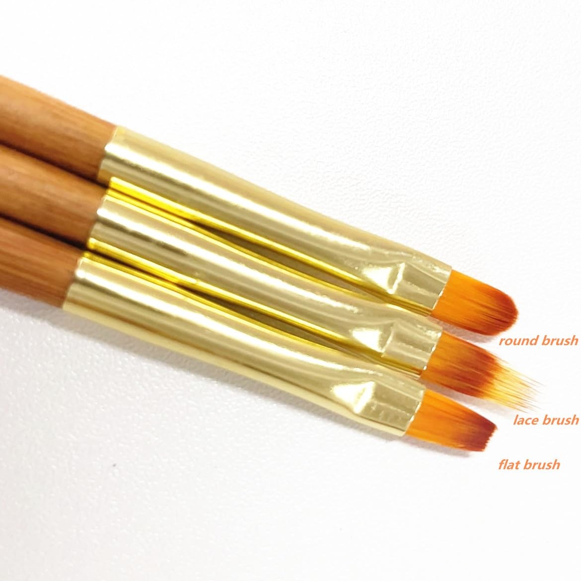 3Pcs Nail Art Drawing Brushes, Short Bamboo Penholder Double End