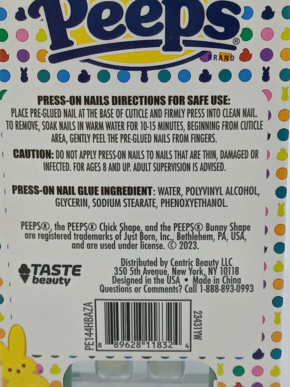 Easter 2023 Peeps Press-On Nails, 18 NEW In Box