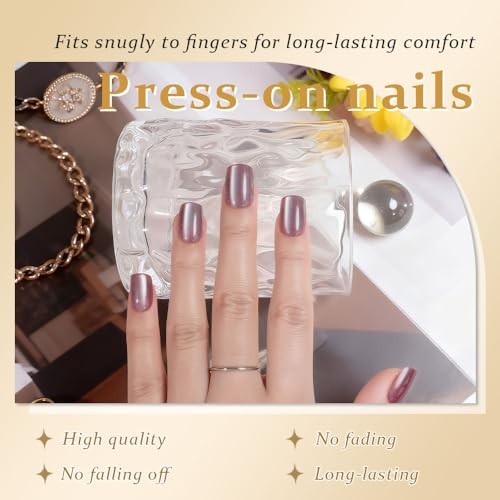 30 Ounce Short Square Mauve Cat Eye – Mauve-8124 – Set of 30