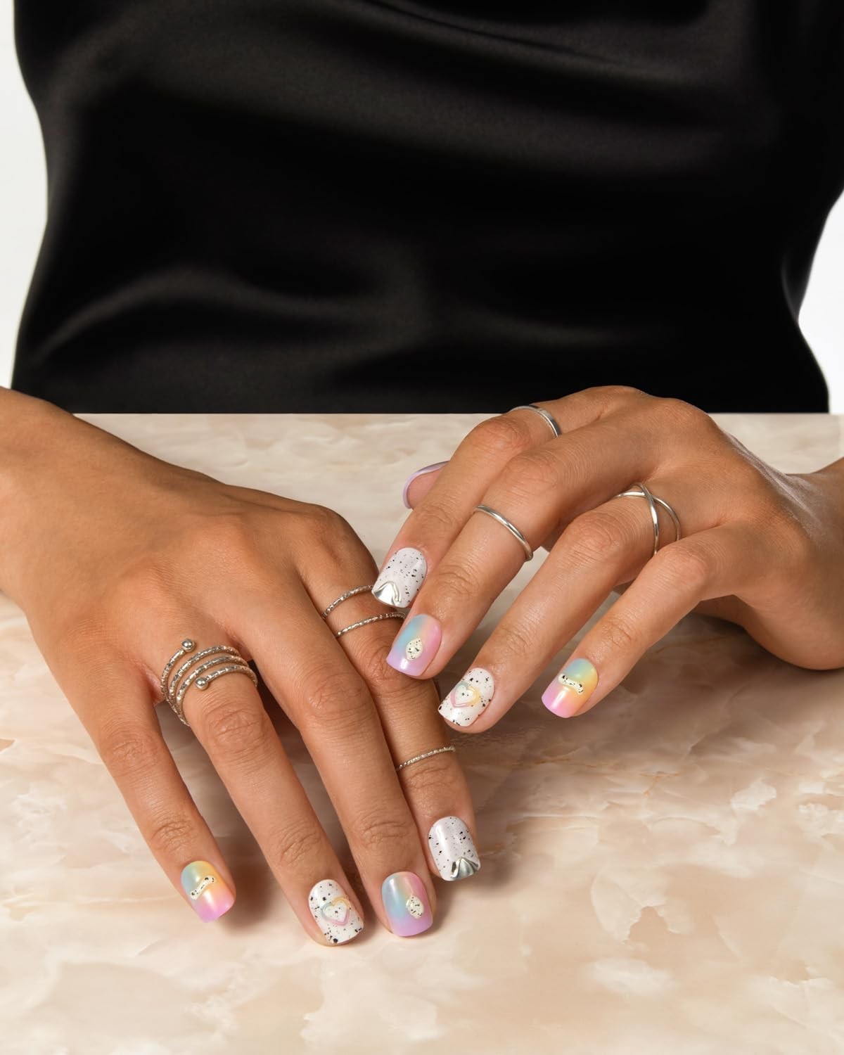 Kiss imPRESS Premium Edition Sweet Life Short No Glue Manicure Press-On Nails
