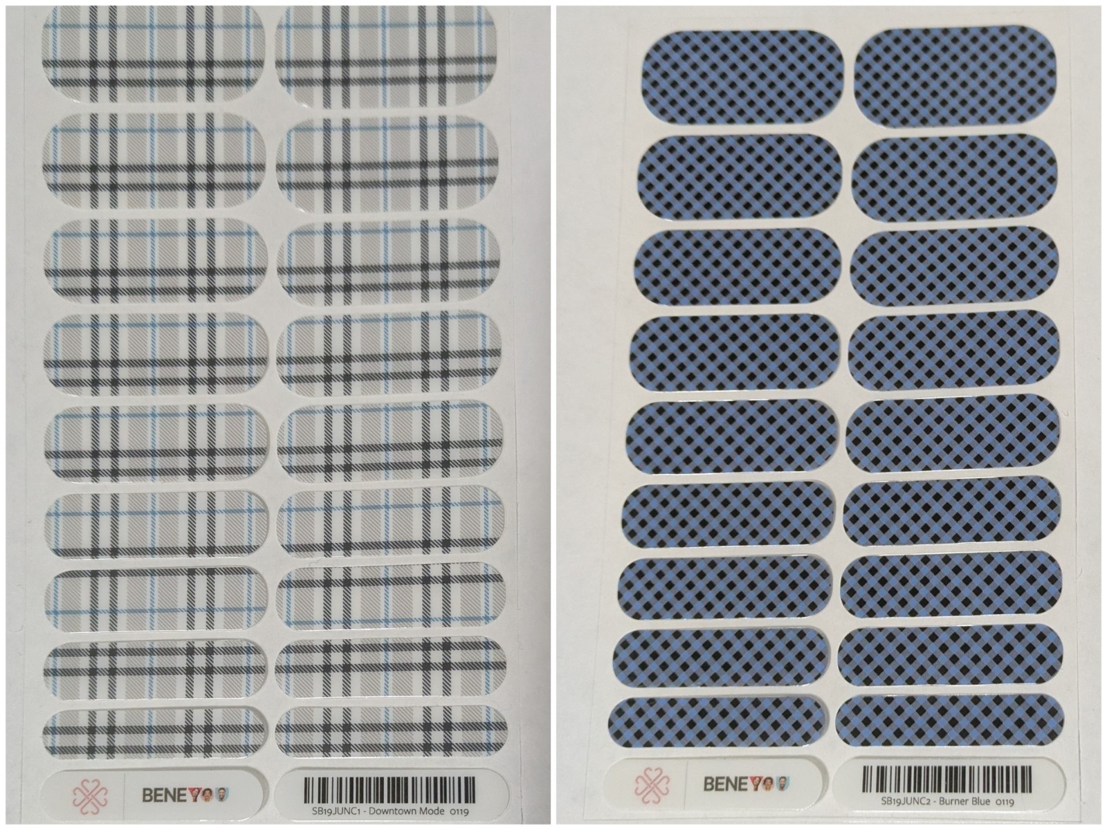 Jamberry Nail Wraps Lot Of 2 Plus Application Kit. Burner Blue & Downtown Mode