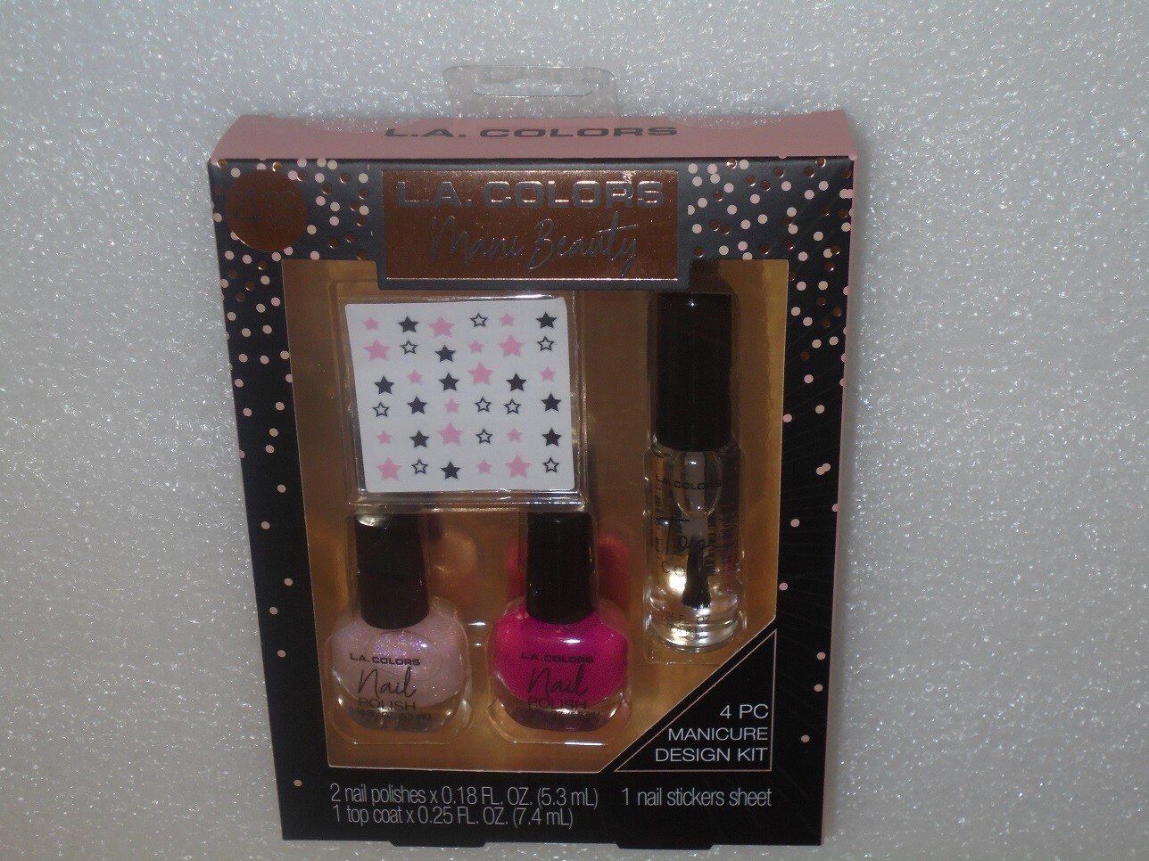 L.A. COLORS (4) PIECE MANICURE SET DESIGN KIT! NEW! MFG. SEALED! SALE!