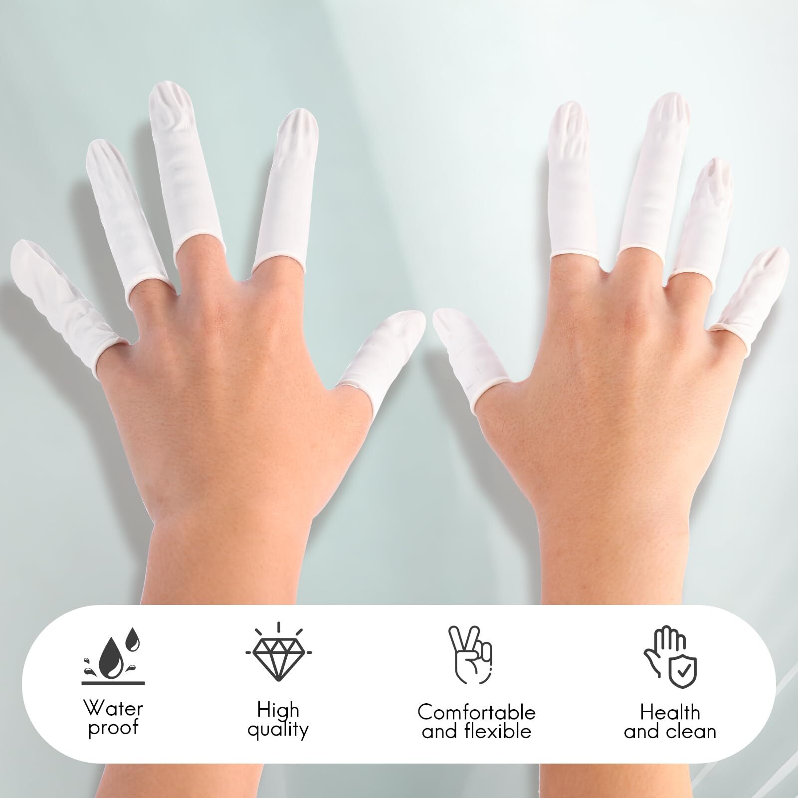 250 Pcs Finger Cots – Disposable Finger Protectors – Latex Rubber Finger Covers