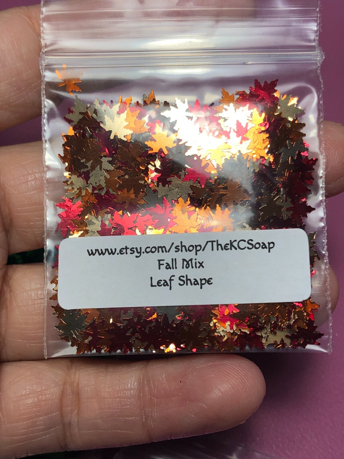 Solvent Resistant Holo Fall Leaf Glitter U Choose Color Nail Art Face Crafts USA