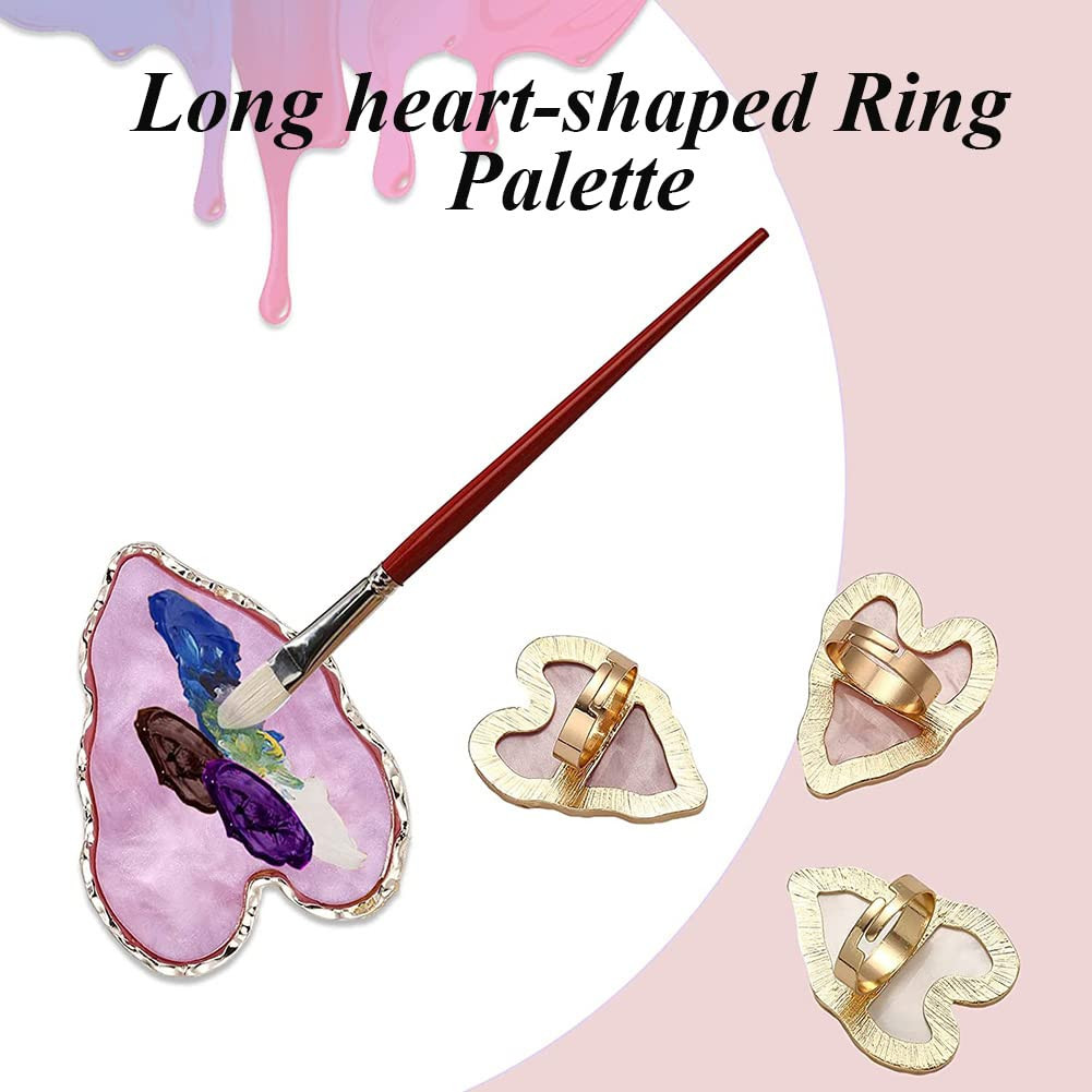 Adjustable Mini Nail Ring Tray, Resin Nail Art Gel Makeup Plate Palette, Ring Ge