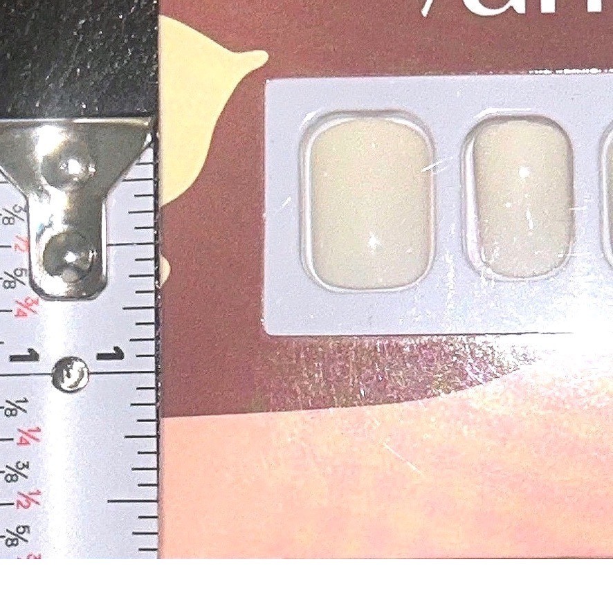 Cream Nude Press On Nails Short Square Glossy Minimalist Clean Girl 24pcs