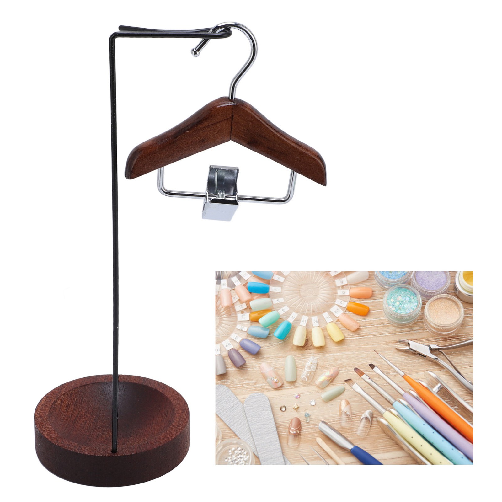 Nail Art Color Card Display Stand Elegant For Nail Studios Wood Easy To Use