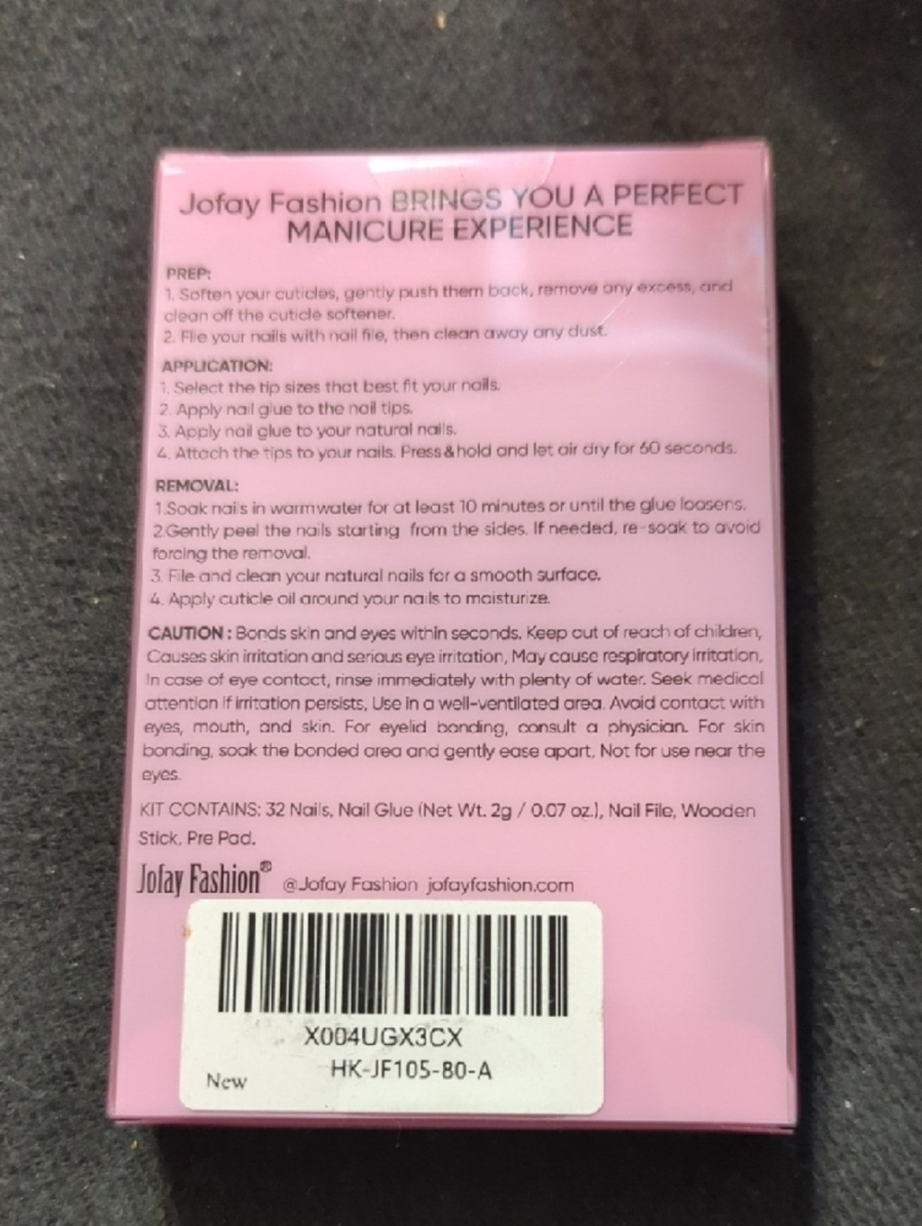 Jofay Fashion Pastel Blue With White Snowflake And Glitter – Press-On Nails
