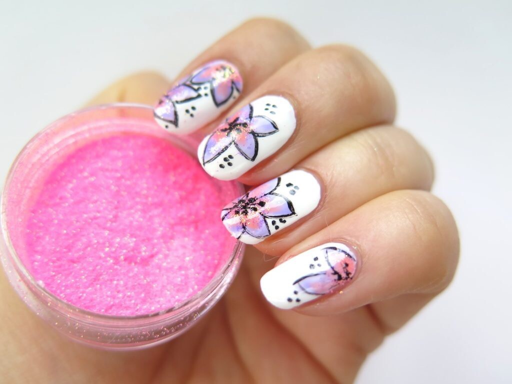 Pink Mermaid Effect Nail Powder Acrylic Gel Hybrid Dust Iridescent Trend Shimmer
