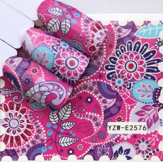 Blooming Flowers Nail Art:Lace Floral Water Transfer Tattoos