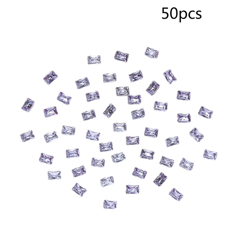 50pcs Rectangle Pointed Bottom Rhinestones Personalize Your Decor