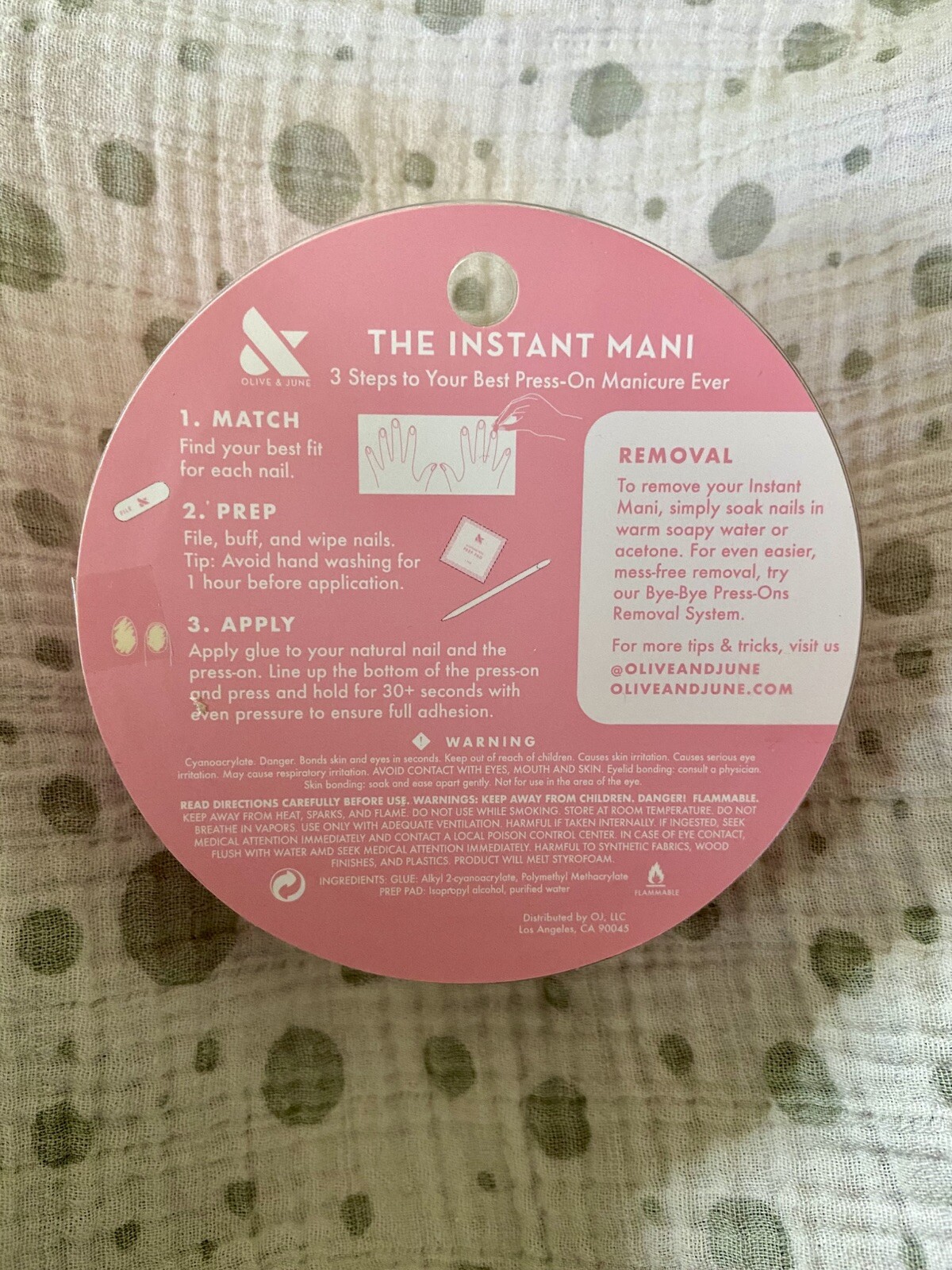 Olive & June Press-On Nails “The Instant Mani”￼Wild Bouquet – Short – 42ct