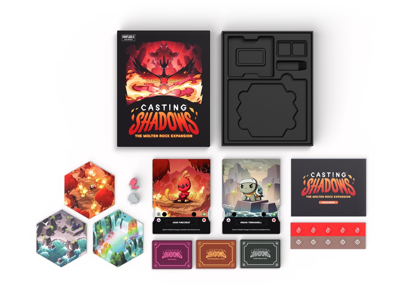 Unstable Games – Casting 6 x 4 x 1.25 inches, Molten Rock Expansion Pack