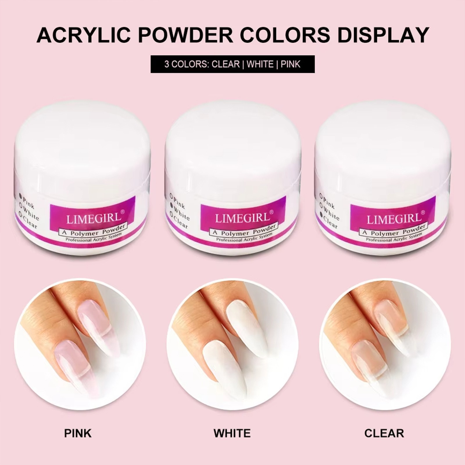 Acrylic Nail Kit Art Manicure Kit Powder & Liquid Monomer Nail Set Nail Glitter