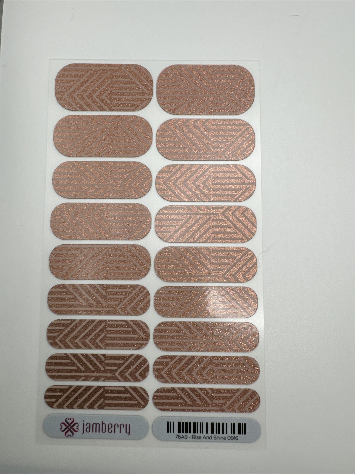 Jamberry Nail Wraps Rose and shine Full Sheet (pink Sparkle/glitter/stripe)