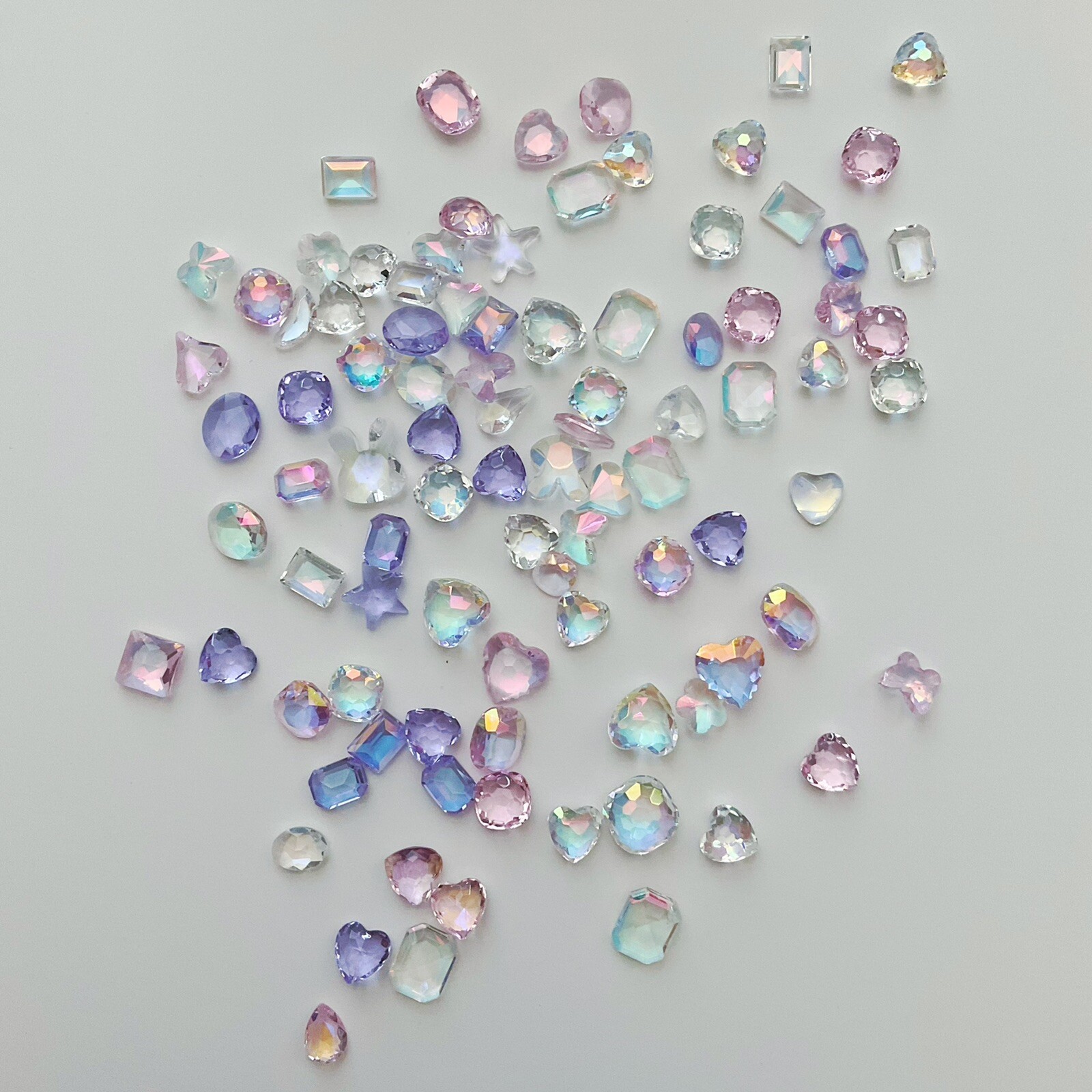 100 PCS K9 Glass Crystal Nails Accessories Rhinestone Mixed Shape Color