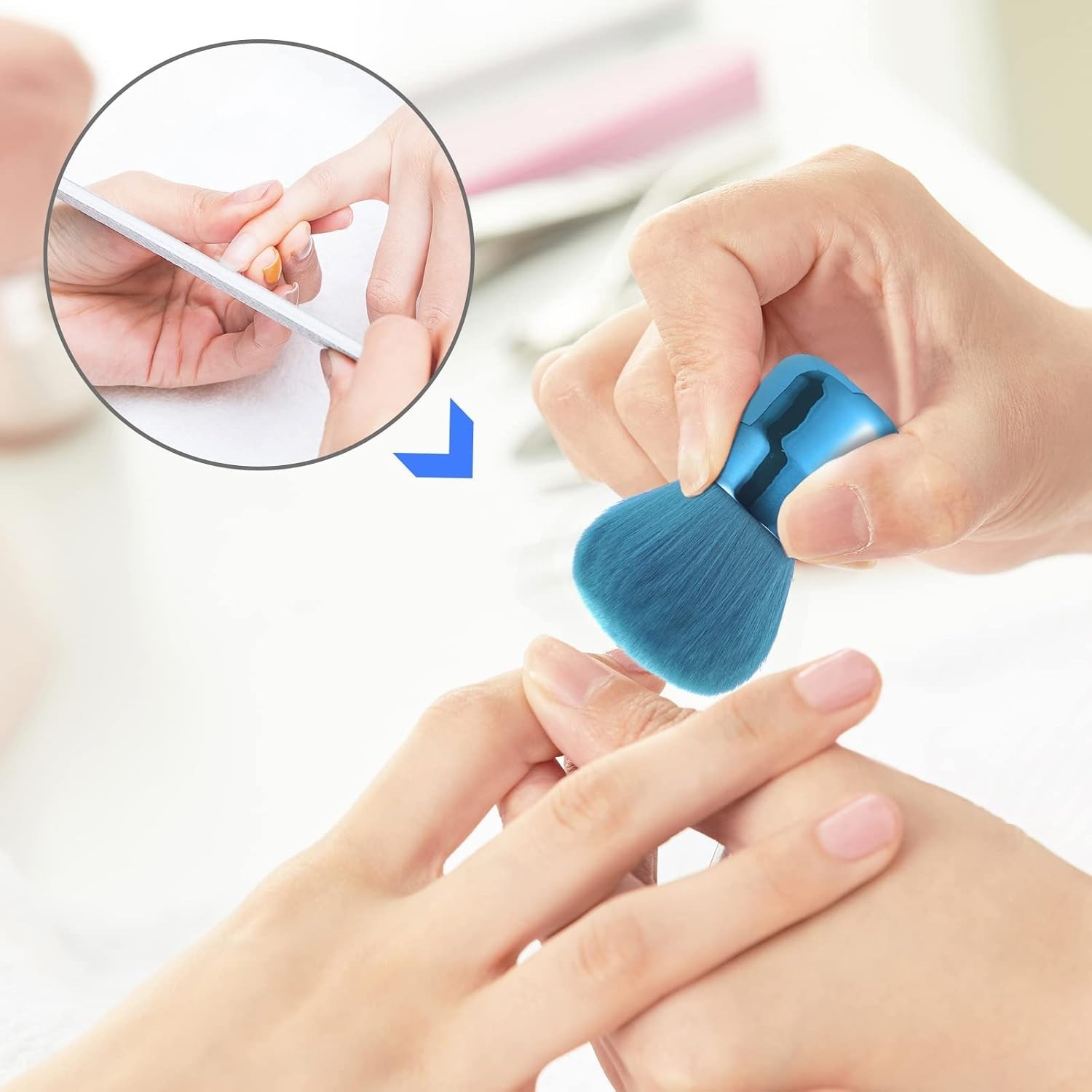 Fashionable Nail Art Dust Remover Brush with Gentle Bristles—Ideal for Travel
