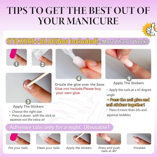 KQueenest Dusty Pink Press On Nails – Short Almond, 30 Pcs Fake Nails Glue On