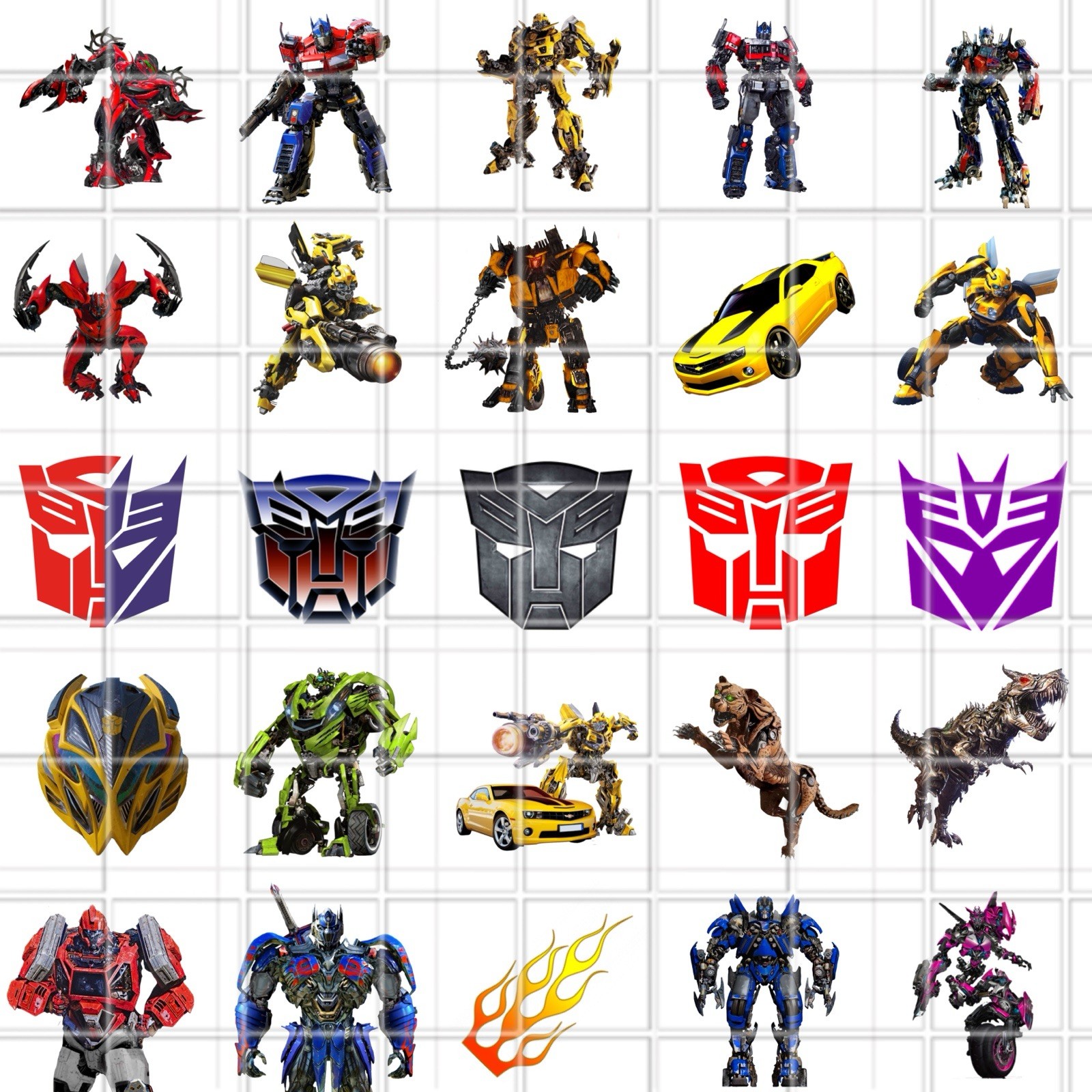 Transformers Waterslide Finger Nail Decals Instructions set of 50 Bonus