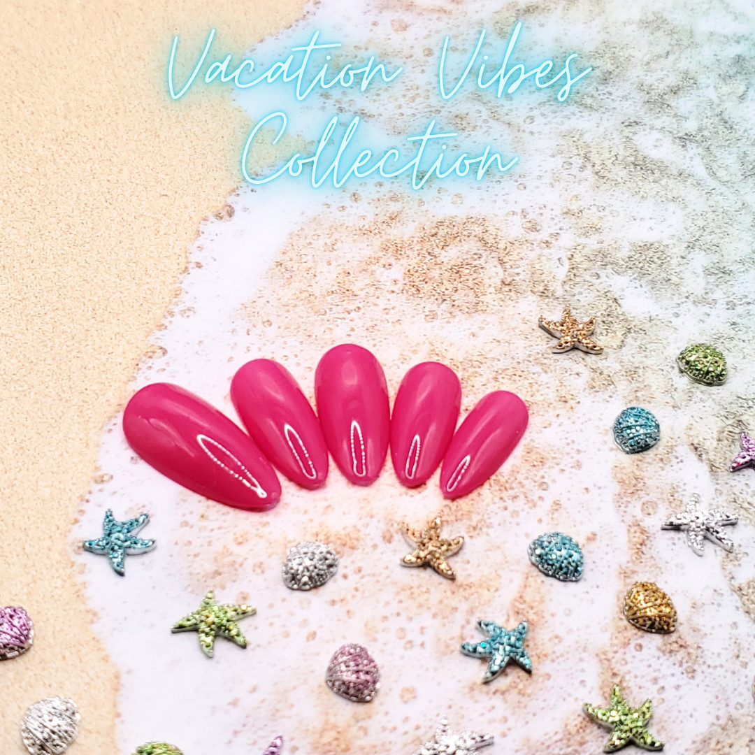 #419 Dark Fuchsia Pink Press On Nails | Handmade | Hard Gel Glue On Nails