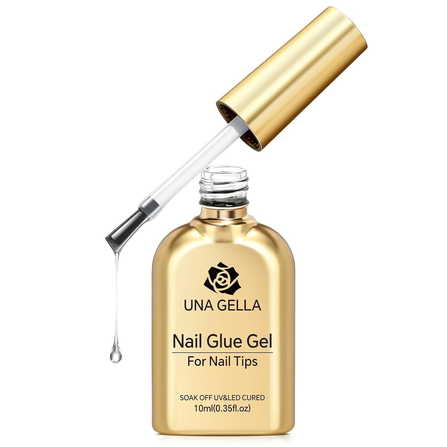 Precision Brush-On Gel Nail Glue – Super Hold for Tips & Rhinestones, 10ml