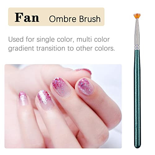 KAAGEE 3pcs Ombre Nail Brush Nail Paint Pen for Lace Line Gradient Color Ombre