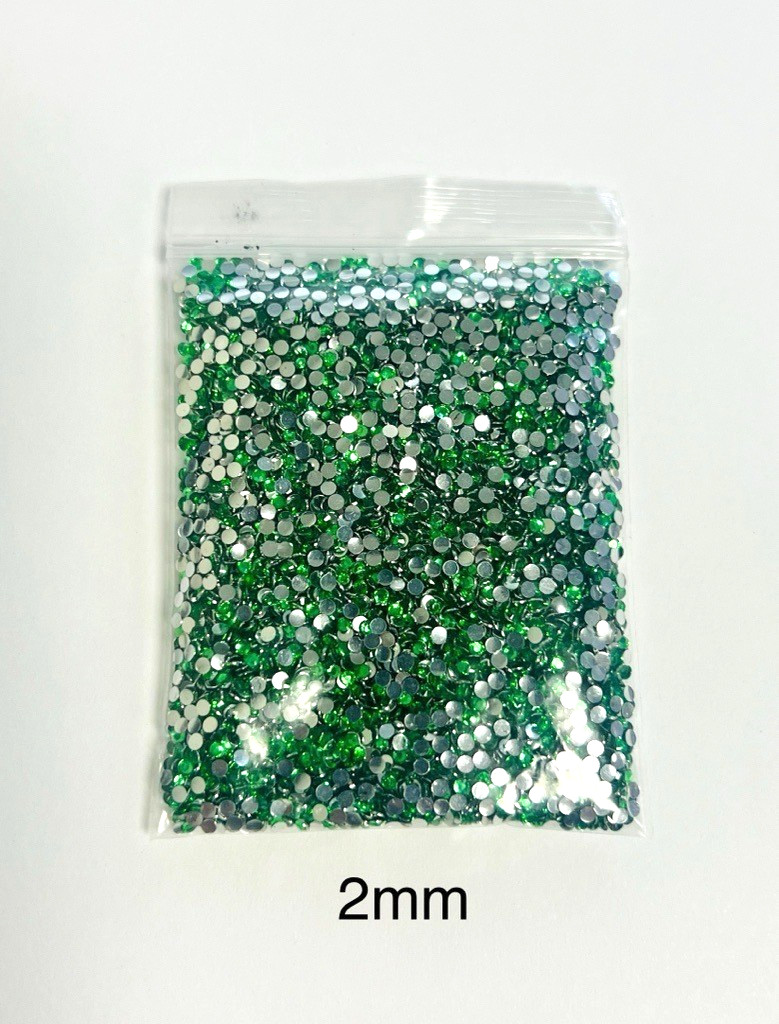 Green Crystal Rhinestones Flat Back Round Jewelry Crafting Gems Multipack