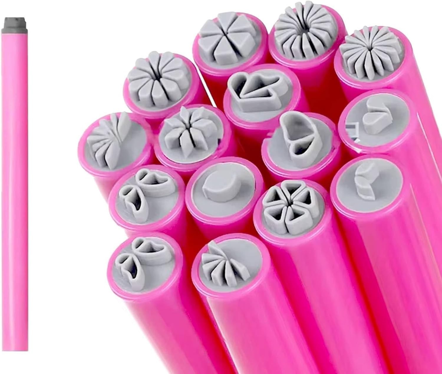 15 PCS Nail Art Stamp Pen Set, Different Flower Rose Butterfly & Dotting Pattern