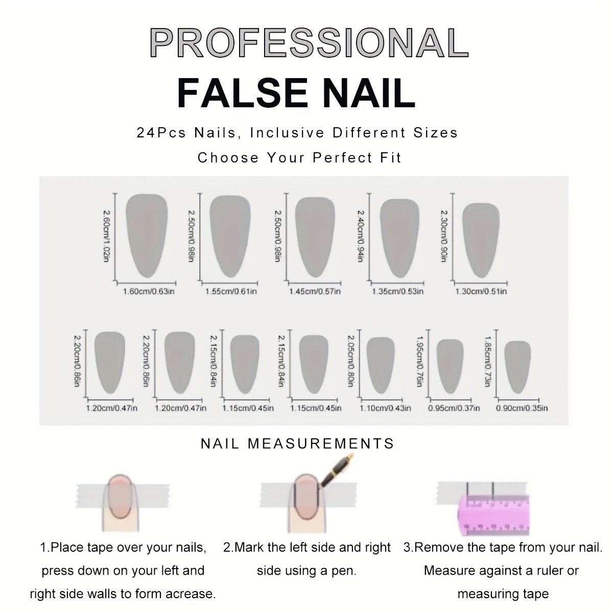24pcs/set Short Almond Press On Nails French Fake Nails Glossy Acrylic Nails Red