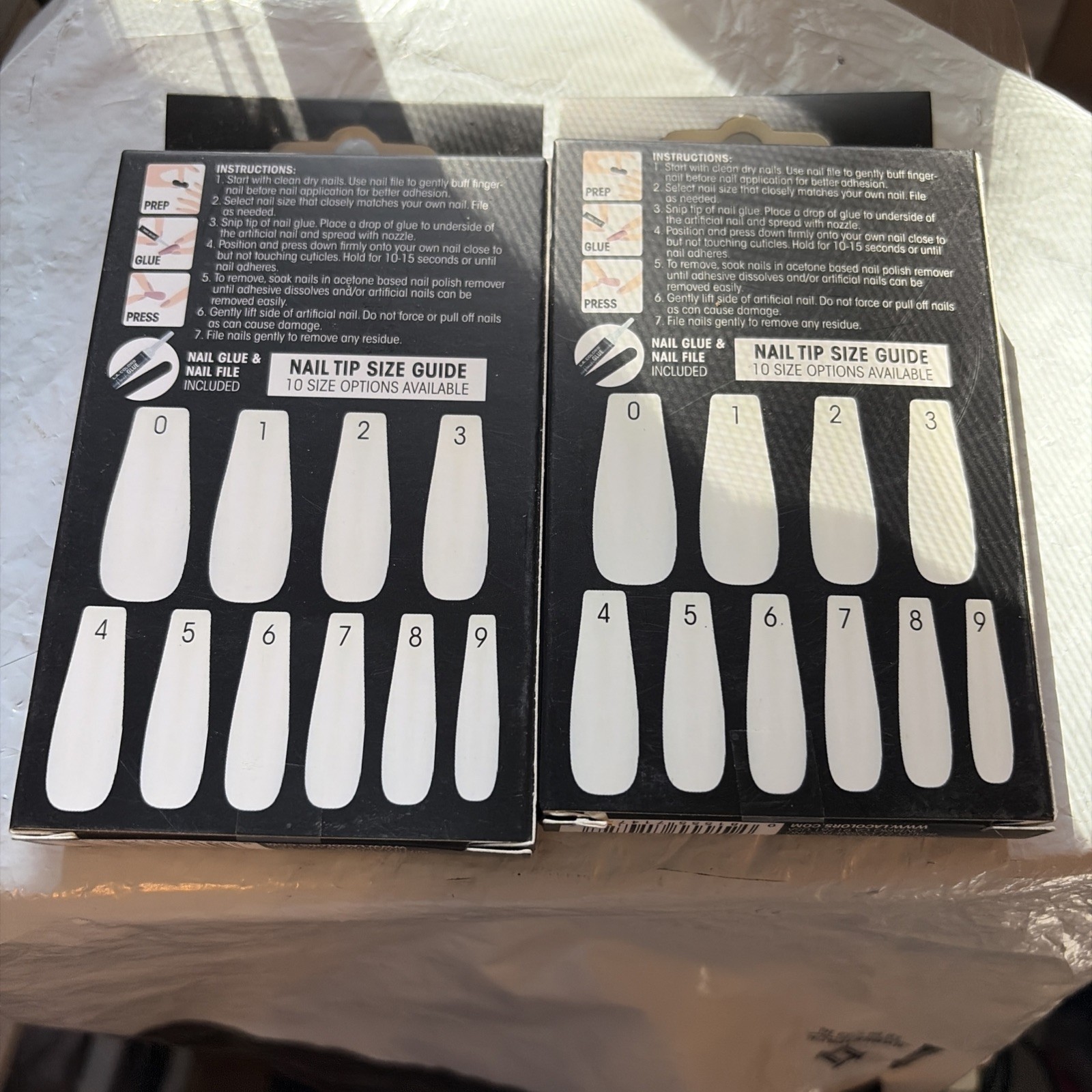 2 Packs L.A. Colors Lavish Nail Luxe Coffin Shape 24 Tips Wild/Better Times NEW