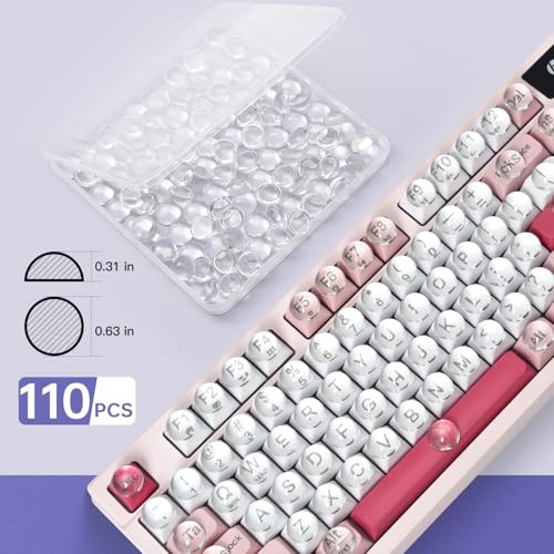 Glass Keyboard Cover Stickers for Long Nails – Ultra Clear Raised 110PCS