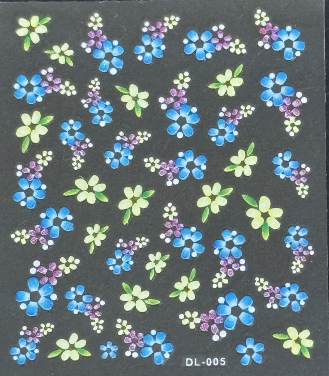 3D Nail Art Mini Flower, Heart, Bows Adhesive Stickers Floral Decals Transfers