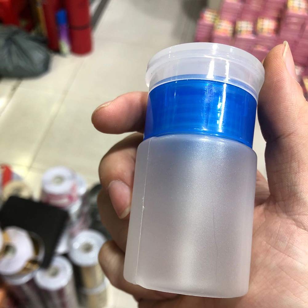 4 Pieces 60ml Push Down Empty Pump Dispenser Bottle Nail 4 Count (Pack of 1)
