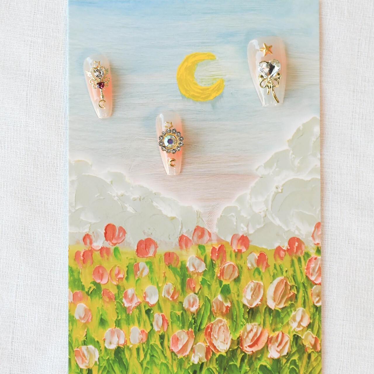15Pcs Blushing Petal Nail Art by Handmade