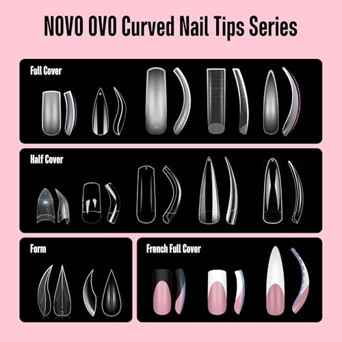 Halloween XXL Curved Stiletto XXL Stiletto Almond Curved Berry Pink French Tip