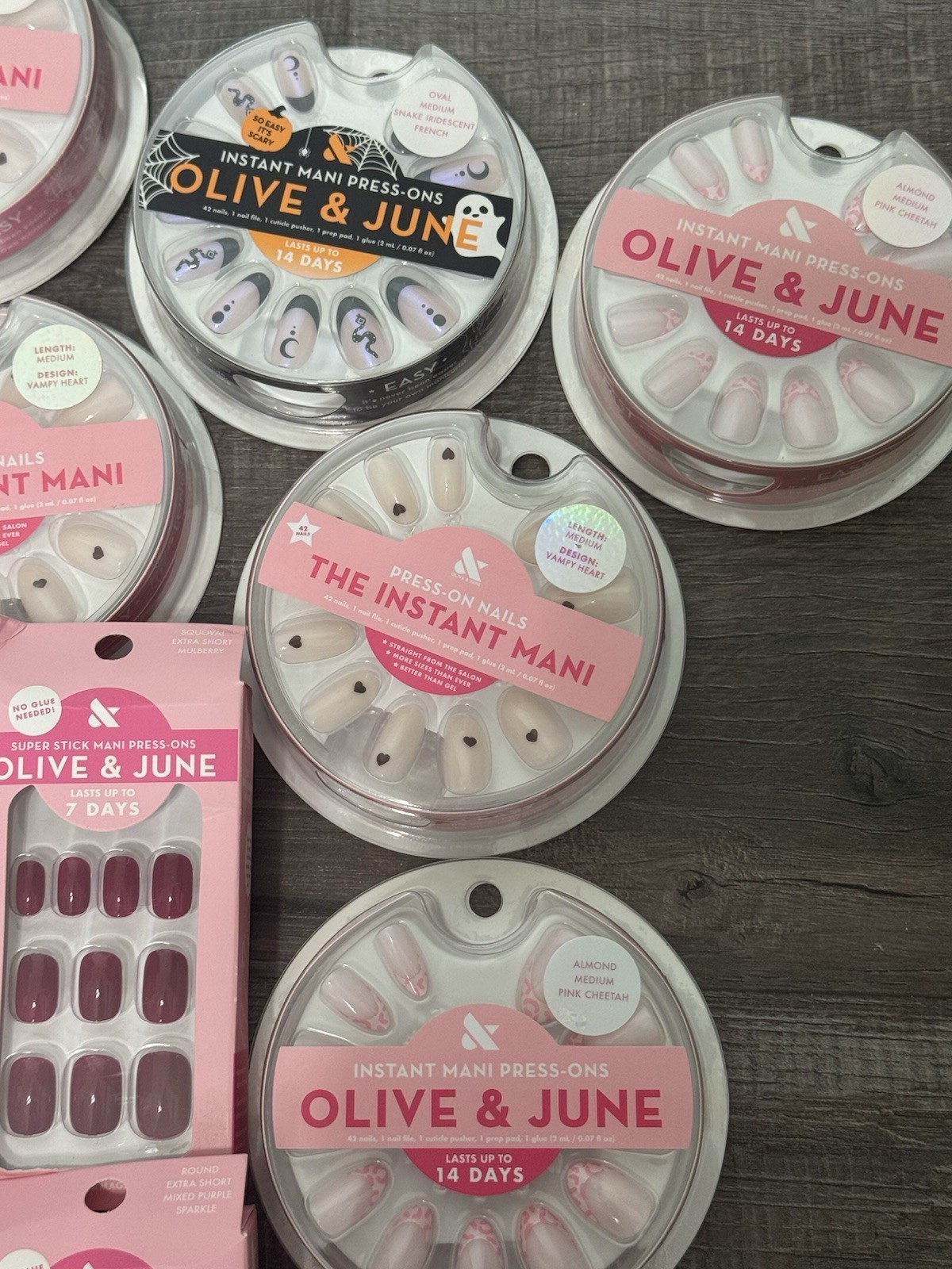 Olive & June Large 49 Piece Lot Press On Nails and Nail Care New $350+ Value