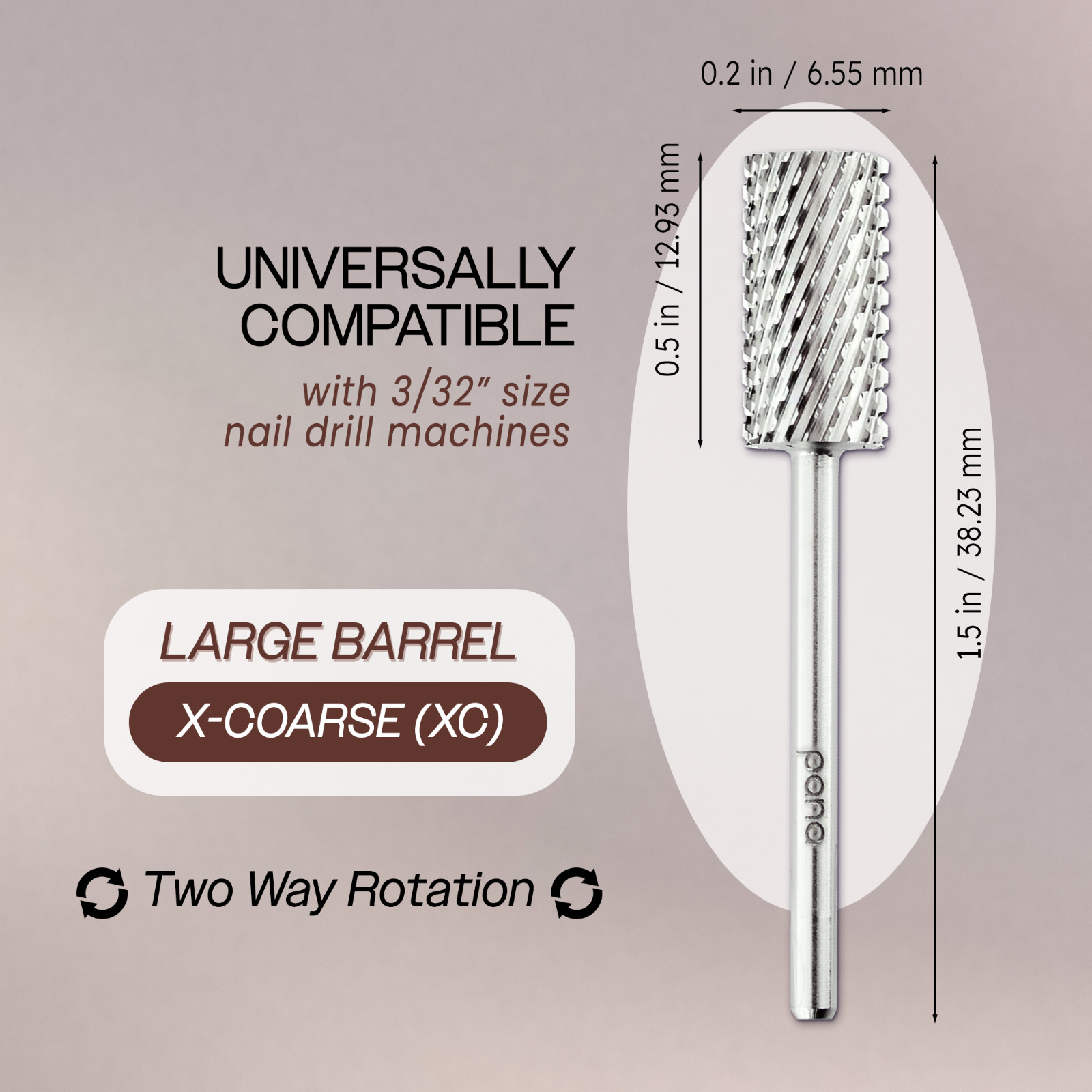 Best Quality Nail CARBIDE Bit For 3/32 Electric DRILL Silver Extra Coarse Large