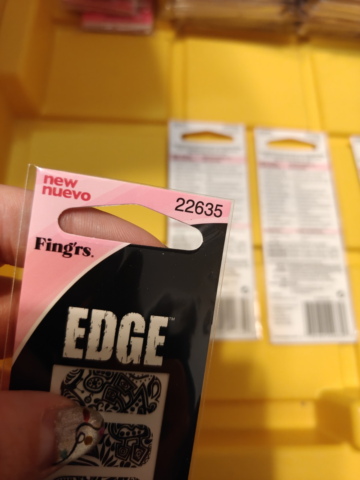 NK2- Fing’rs Edge #22635- 4 Packs of Each Nail Strips. 22 Strips In Each Pack