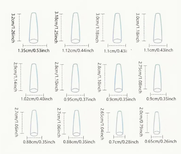 24 Pcs Press-on Nails Long Coffin Glossy – Solid Red Classic Nails